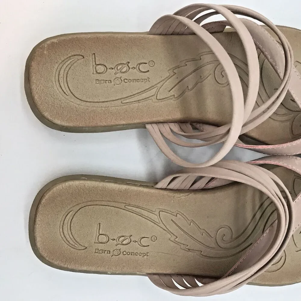B.O.C. BØRN Concept Alisha Blush Sandals Women's 8M Pink Gum Sole Slip-On Slides